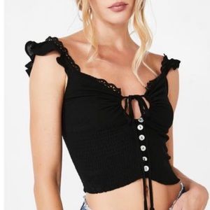 ( 3 for $15) Black Off The Shoulder Top